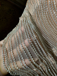 Novance Y3638-F Abito Elegante con Strass di Alta Qualità Produzione Personalizzata Abito con Collo all'Americana per Feste di Compleanno - Product Image 5