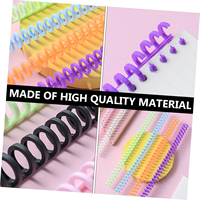 Bobines de reliure en spirale de couleurs aléatoires pour la reliure de documents de projet de cahier Capacité de tournage de page durable Fil de reliure de papeterie