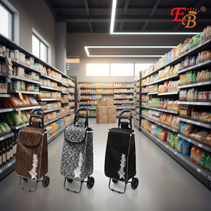 Carrito de Compras de Plástico y Acero de 39.5 Pulgadas con Cerradura para Monedas, 8 Piezas/Caja - Product Image 3