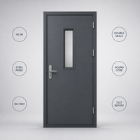 Porte acoustique insonorisée industrielle robuste pour salle de compresseur, contrôle du bruit d'usine