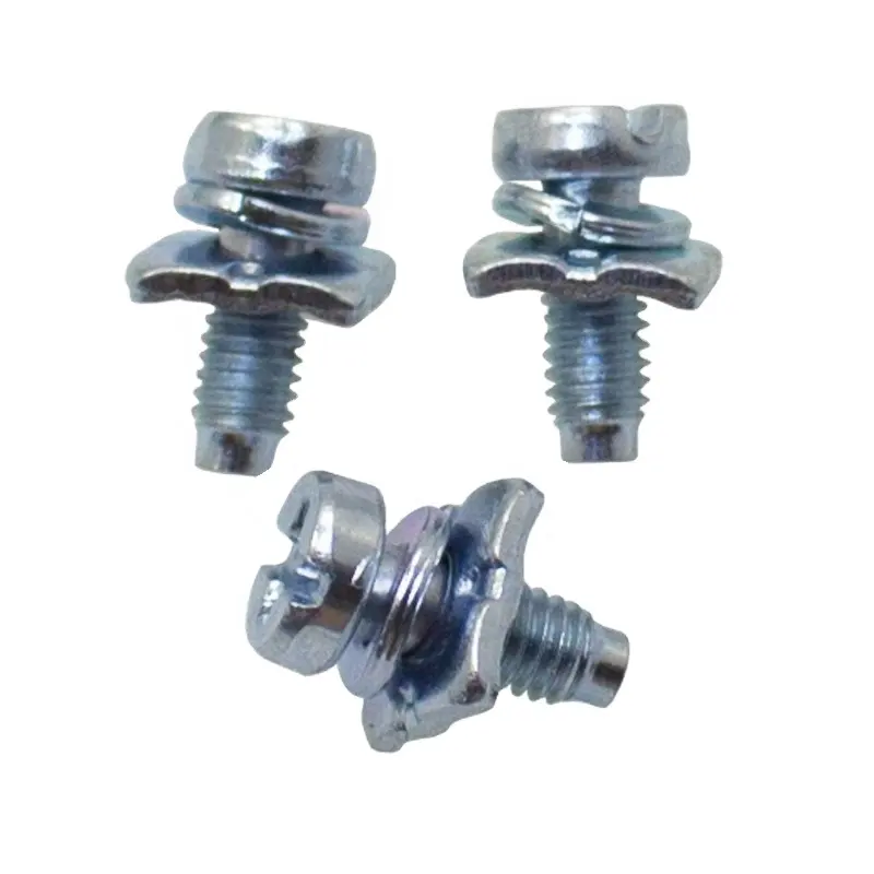 Terminal Screw Manufacturer Zinc Coating Steel Washer Combined Sems Screws Terminal Block Screws With Captive And Square Washer