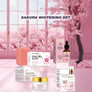 Set Sakura de 4 piezas: crema facial y loción corporal de 100ml, aceite esencial de 30ml, jabón de 100g, crema facial de 30ml - Product Image 1