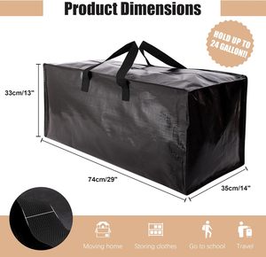 Bolsas de Almacenamiento Plegables Extra Grandes, Resistentes, Minimalistas, Impermeables, de Polipropileno (PP) Ecológico, con Cierres - Product Image 2