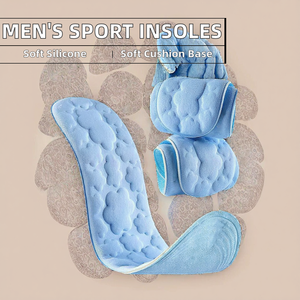 Semelles de sport pour hommes, haute élasticité, fond ultra doux, anti-transpiration, anti-odeur, respirantes, en silicone pour un confort sportif - Product Image 2