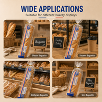 Sacs à pain micro-perforés en plastique BOPP de qualité alimentaire pour boulangerie, sacs à baguette