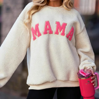 Sweat-shirt en polaire à col montant pour femme 2026, coupe oversize courte, pour adolescentes, ample, à manches longues, pull d'hiver
