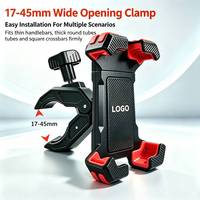 Support de téléphone pour vélo avec logo personnalisé, matériau ABS+PC, antichoc, libération rapide, angle réglable, support GPS pour vélo pour téléphone de 5,5 à 6,7 pouces