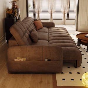 Sofá Cama Eléctrico Multifuncional Ajustable y Extensible de <span class=keywords><strong>Tres</strong></span> Plazas con Tela Antiarañazos para Gatos, Estilo Retro, para Sala de Estar, Nuevo 2025 - Product Image 4