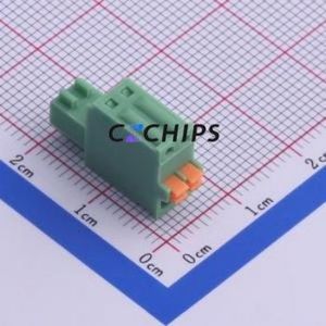 KF2EDGKD-2.5-2P Plug-in Terminal Block P=2.5mm Connector ( Connector Type: Plug )( Construction: 1x2P )( Pitch: 2.5mm ) - Product Image 2