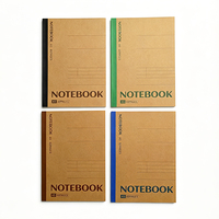 Carnet A5 en papier kraft personnalisé, reliure parfaite, 60 pages lignées, journal d'écriture, couverture souple, carnet pour l'école et le bureau, vente en gros OEM