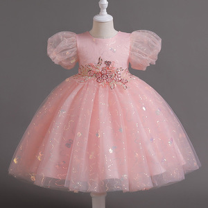 Abiti per bambini 4 5 7 9 10 da 12 a 14 anni ragazza del ballo di fine anno Junina Party per bambini abito lungo da sera di lusso - Product Image 1