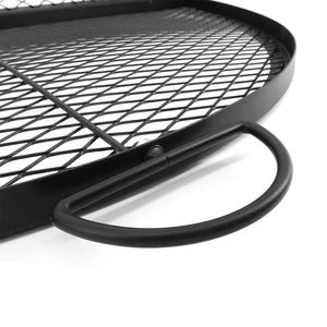 Rejilla redonda de acero de alto carbono para barbacoa de hierro fundido, rejilla para acampar al aire libre, <span class=keywords><strong>malla</strong></span> de alambre portátil para barbacoa - Product Image 5