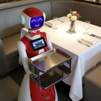 Robot de livraison de nourriture intelligent avec système LiDAR SLAM pour éviter les obstacles, robot serveur intelligent pour hôtel et café