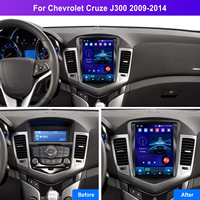 Podofo 9.7" 4+64G Autoradio Android Carplay/Android Auto sans fil GPS/Wifi/BT pour Chevrolet Cruze J300 2009-2014 Radio pour voiture