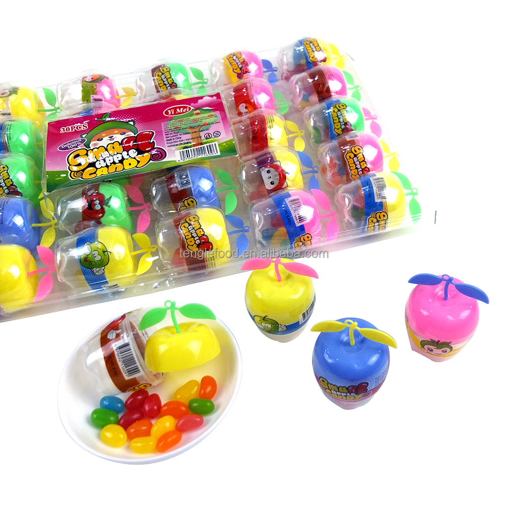 Хит продаж, яркие желеобразные конфеты, горячие мягкие конфеты, низкая цена, Халяльные желеобразные бобы, маленькие/маленькие яблоки