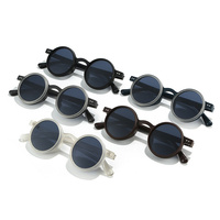 Nouvelles lunettes de soleil polarisées rondes à petit rivet TR90, avec lentille rotative intelligente, réglage de la luminosité, gradation, anti-éblouissement, mise à niveau