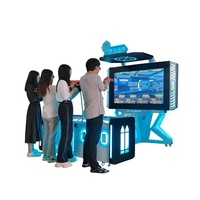 Machine de jeux de simulation de combat au pistolet VR 9D, jeux de tir au pistolet en ligne pour 4 personnes, jeux de tir au pistolet pour parc à thème VR, métal, intérieur/extérieur