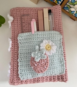 Cubierta de <span class=keywords><strong>libro</strong></span> de ganchillo de tamaño y Color personalizado, Material de algodón, funda de <span class=keywords><strong>libro</strong></span> <span class=keywords><strong>Amigurumi</strong></span>, soporte de <span class=keywords><strong>libro</strong></span> hecho a mano, regalos - Product Image 2