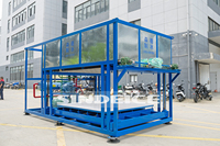 Machine à glace en blocs industrielle de 5 tonnes par jour, en acier inoxydable SUS304, commande automatique par PLC, refroidissement direct, fabricant de blocs de glace