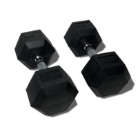 Équipement Portable personnalisé en caoutchouc hexagonal noir Fitness poids Gym réglable Fitness haltères ensemble pour l'exercice