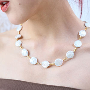 שרשרת פנינים-עיצוב חרוז פנינה טבעית משובחת-שרשרת יוקרתית-שרשרת מפוארת - Product Image 4