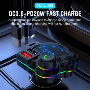 Hot QC3.0 pd20w sạc nhanh USB sạc xe hơi đa chức năng âm thanh stereo U đĩa P22 xe BT MP3 máy nghe nhạc với FM Transmitter - Product Image 2