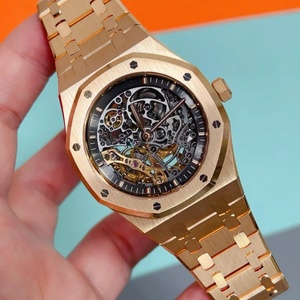 นาฬิกาแฟชั่นผู้ชายสแตนเลสสีทอง41มม. พร้อม Tourbillon กลไกอัตโนมัติและสายรัด - Product Image 2