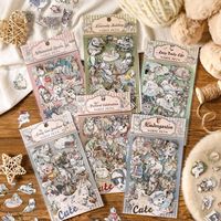 4 autocollants par paquet, autocollants de la série Cute Pets Rule pour bullet journal, adorables fournitures pour bullet journal pour enfants