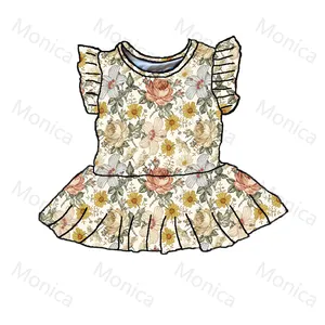 LZ2023 OEM ODM одежда для малышей, летняя одежда для девочек, топ с баской, туника, юбка
