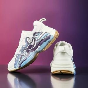 Chaussures décontractées unisexes de haute qualité, chaussures de course épaisses tendance pour hommes et femmes, baskets blanches tendance, chaussures de marche - Product Image 2