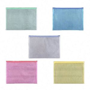 Pochette étanche en PVC, pochette en plastique à fermeture éclair, pochette transparente à grille, pochette pour documents - Product Image 1