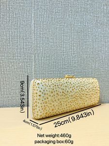 New Style Celebrity High-class European-American Retro Full Shiny French Diamond-encrusted Evening Bag Tanjing - Product Image 5
