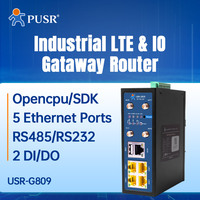 Routeur cellulaire industriel LTE 4G WiFi 2,4G et 5G USR-G809-EAU Europe & Australie avec VPN et ports série, certifié CE