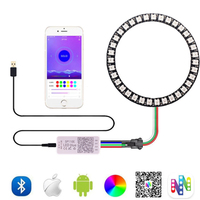 WS2812B Led 8/16/24/35/45Led Pixel SP110E Contrôleur Kit Gyverlamp RGB Anneau Individuels AddressabIe WS2812 IC BuiIt-dans les Lumières