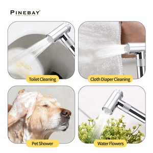Прямые продажи от производителя PINEBAY, пластиковый ручной портативный ручной распылитель для унитаза Shattaf, спрей для биде высокого давления - Product Image 6