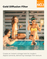 Filtre d'objectif K&F Concept Nano-X durable, ultra-clair, multi-couches, disponible en plusieurs tailles, diffusion dorée 1/4 pour appareils photo reflex numériques
