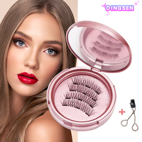 1 ensemble de faux cils magnétiques, bande complète, sans colle, réutilisables, pour maquillage, vente en gros