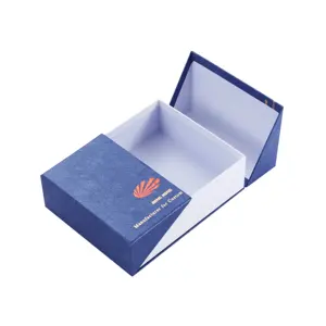 Tapa abatible de lujo con logotipo personalizado impresión Premium cartón rígido dos puertas cierre abierto solapa embalaje papel caja regalo imán