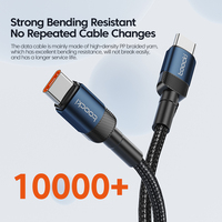 Cable de Carga Rápida Toocki PD de 60 W, Cable USB-C de Aleación de Aluminio con Sincronización de Datos de Alta Velocidad para Cargar Computadoras Portátiles, Tabletas y Teléfonos