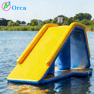 Nouvelle conception d'équipement aquatique, <span class=keywords><strong>toboggan</strong></span> flottant gonflable en PVC de 0,9 mm pour jeux aquatiques, en vente - Product Image 1