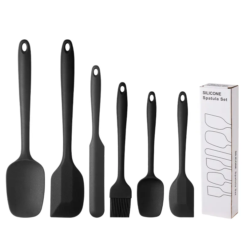 Ferramentas de cozinha resistentes ao calor definir utensílios de cozinha 8 peças raspador escova de óleo armazenamento balde bakeware silicone conjuntos