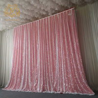 Fournitures de mariage Rideaux blancs suspendus Rideau à paillettes pailletées pour la décoration de fond de scène d'hôtel Autre décoration de mariage