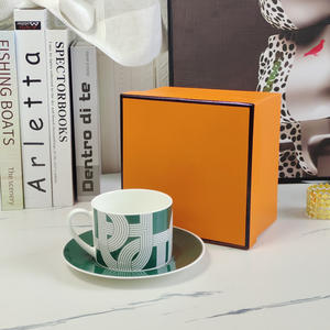 Hot Sale 4-Piece Nordic Luxury Eco-Friendly Gold Inlay Porcelain Dinner Plate Set Modern Style Round with <b>Gift</b> <b>Box</b> Home Use - Product Image 3