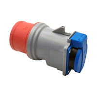 Adaptateur d'alimentation ZNPON 16A 380V 5 broches IP44 CEE vers prise Schuko 16A 230V IP54 pour chantier, camping, atelier