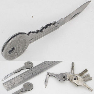 Couteau à clé pliable multifonctionnel en acier inoxydable, outil de survie compact EDC, équipement de camping en plein air - Product Image 4