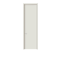 Porte battante intérieure moderne en MDF recouvert de PVC, étanche, résistante à l'humidité, facile à nettoyer pour la maison, l'hôtel, le bureau, la chambre, l'appartement