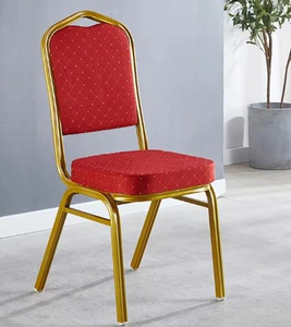European Style Modern Aluminum Gold Frame <b>Stackable</b> Restaurant <b>Chair</b> | Upholstered Banquet Seating Tapered Legs Hospitality - Product Image 5