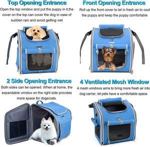 Forniture per il trasporto pieghevoli di lusso personalizzate borsa per bicicletta prodotti da viaggio cuccioli di gatto di piccole dimensioni zaino per animali domestici cestino per <span class=keywords><strong>bici</strong></span> per cani