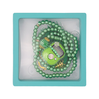 Compteur numérique LCD à piles pour doigts, boîte de rangement en plastique pour chapelet de prière islamique (tasbih) pour mariage et cadeau de l'Aïd