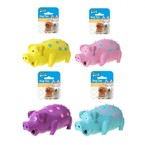 China Pet Toy Factory Dog Toys Animals Squeaky Latex Dog Toy Pig For Any Dog Sizes